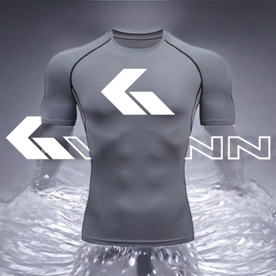 Men&#39;s Quick Dry Compression Sports Shirt - Grey Edition