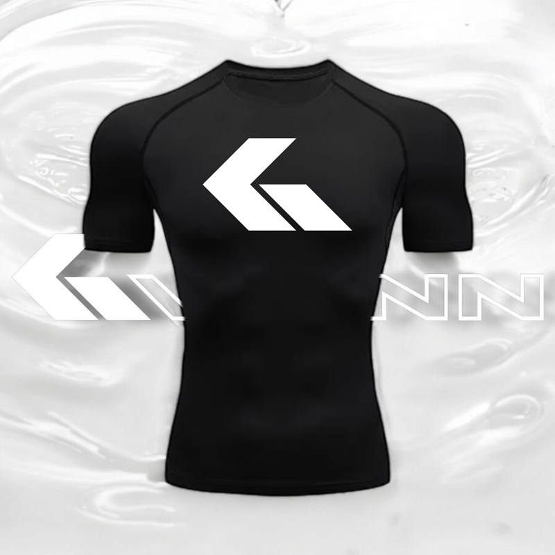Men&#39;s Quick Dry Compression Sports Shirt - Black Edition