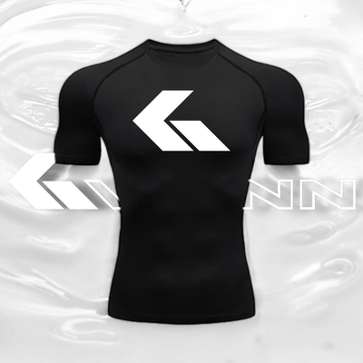 Men&#39;s Quick Dry Compression Sports Shirt - Black Edition
