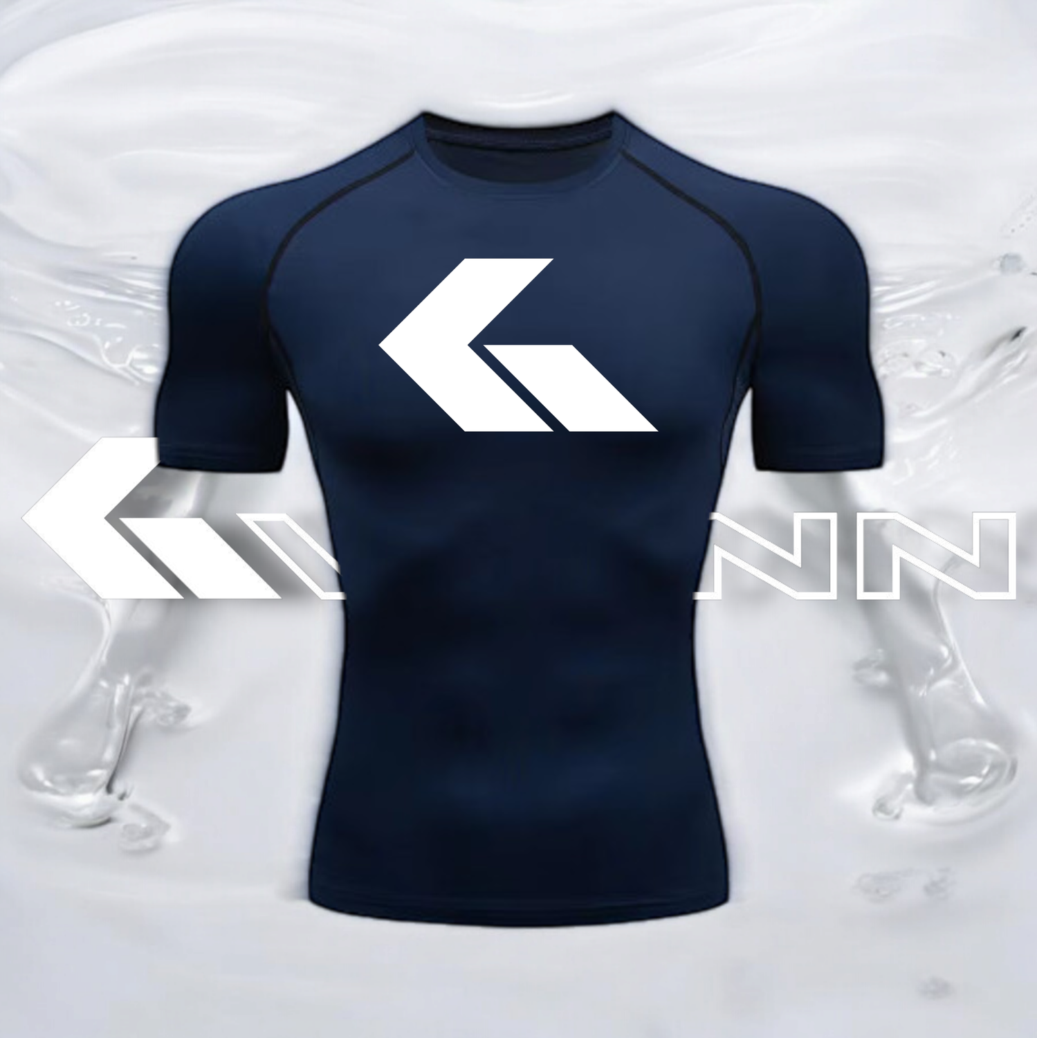 Men&#39;s Quick Dry Compression Sports Shirt - Navy Blue Edition
