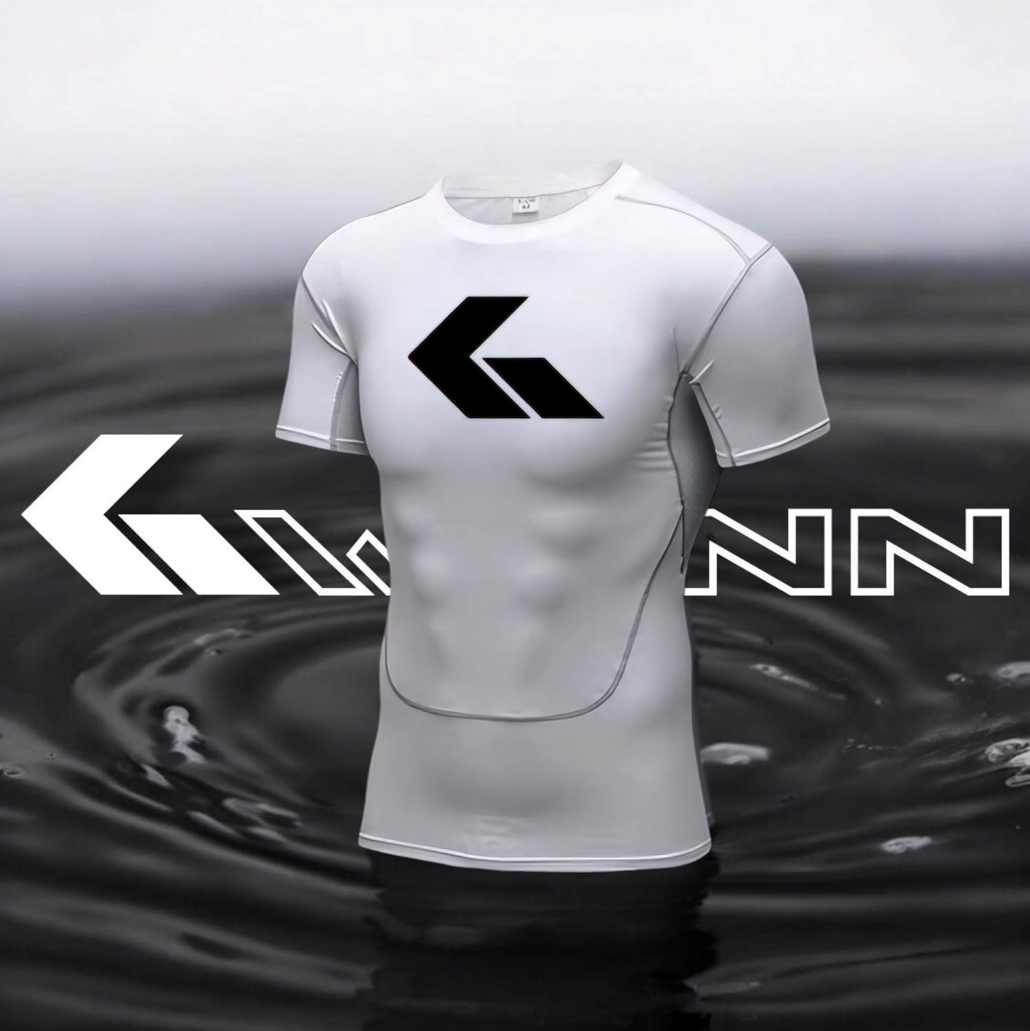 Men&#39;s Quick Dry Compression Sports Shirt - White Edition