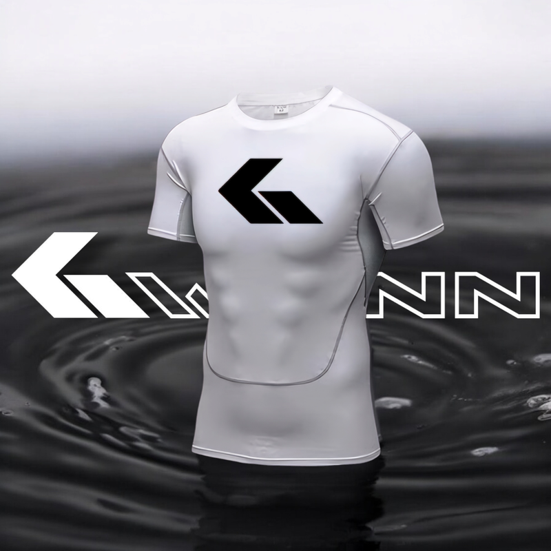 Men&#39;s Quick Dry Compression Sports Shirt - White Edition