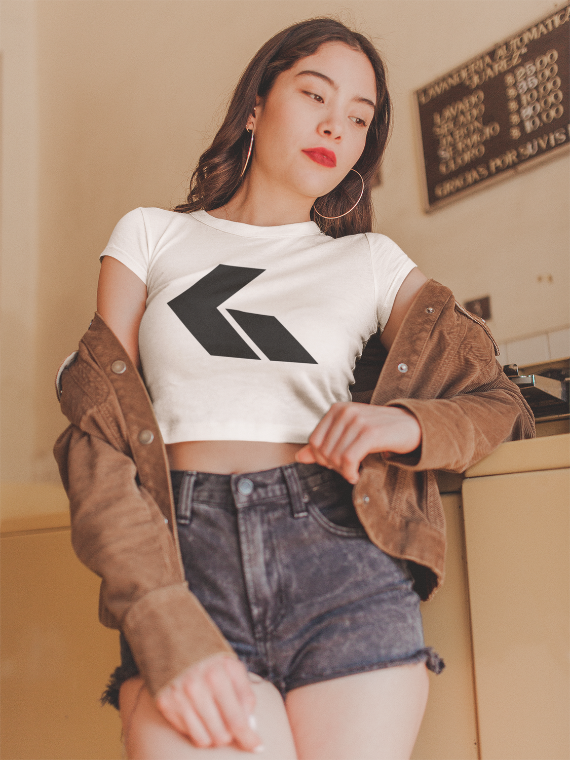 GWONN - SUPPORTER Crop Top - WHITE