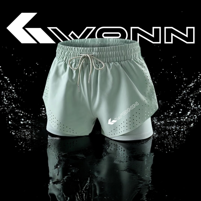 GWONN AirFlex 2-in-1 Woman  Padel Shorts - GREEN
