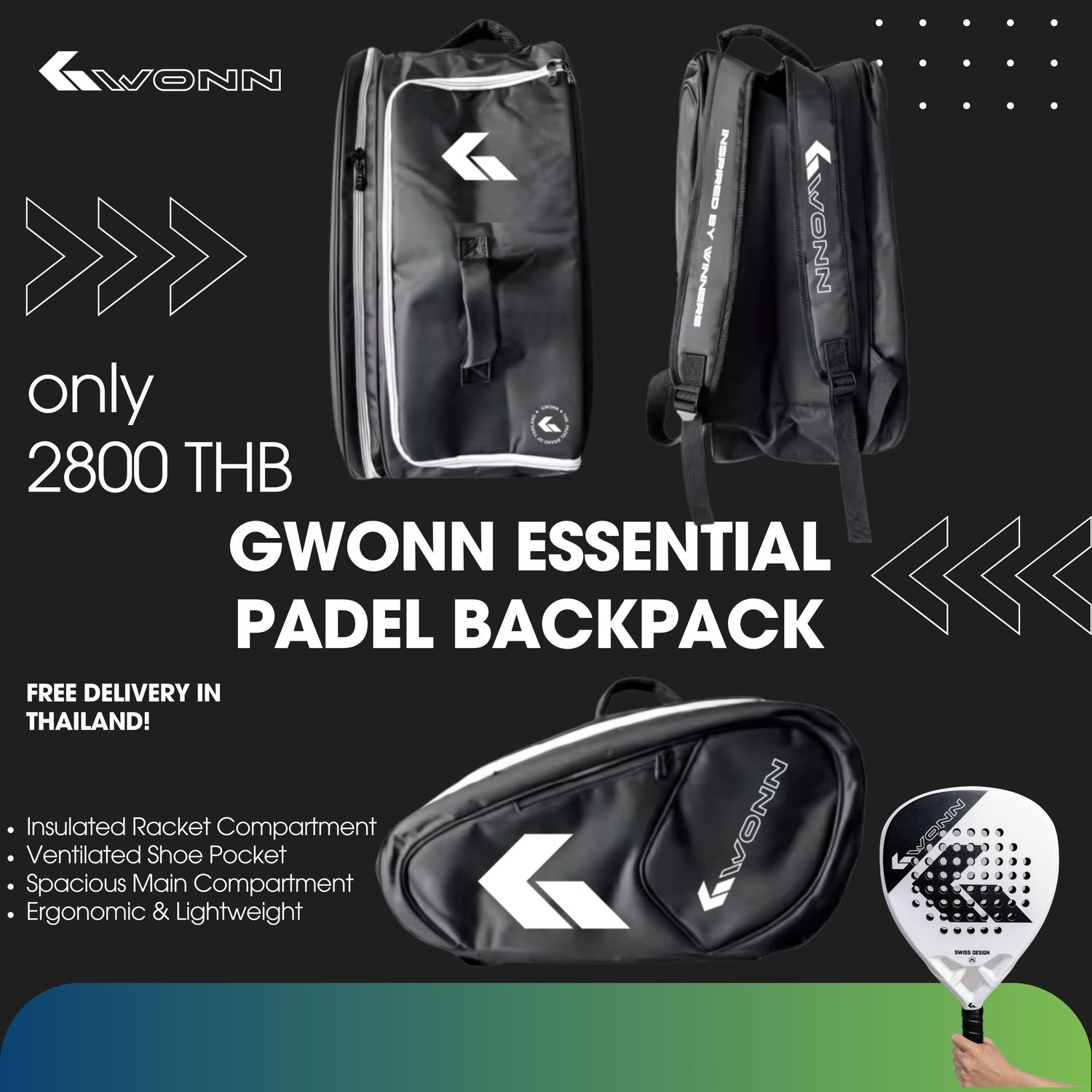 ESSENTIAL GWONN Padel Backpack