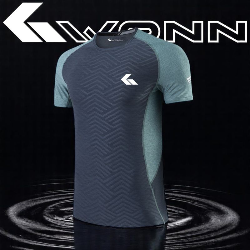 JESS Padel Shirt by GWONN - DARK GREY/GREEN