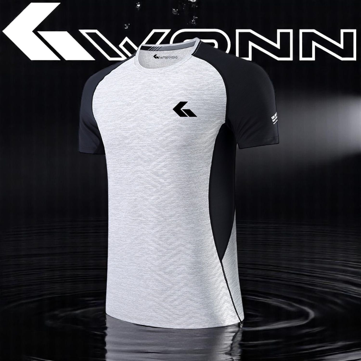 JESS Padel Shirt by GWONN - GREY/BLACK