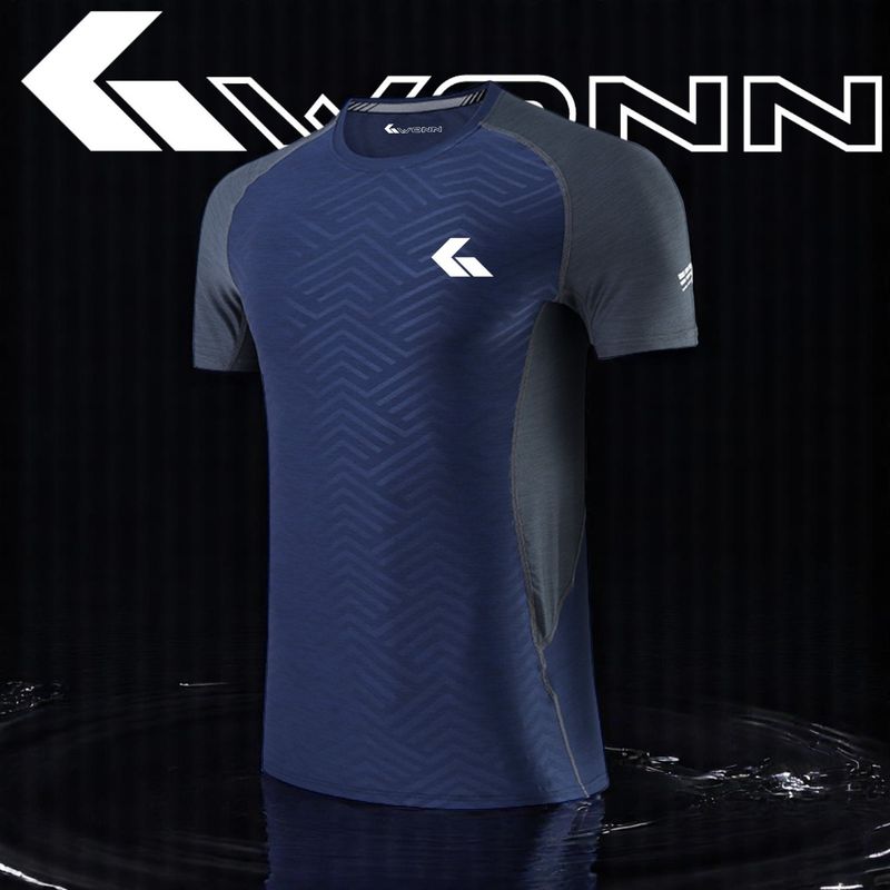 JESS Padel Shirt by GWONN - NAVY BLUE/GREEN