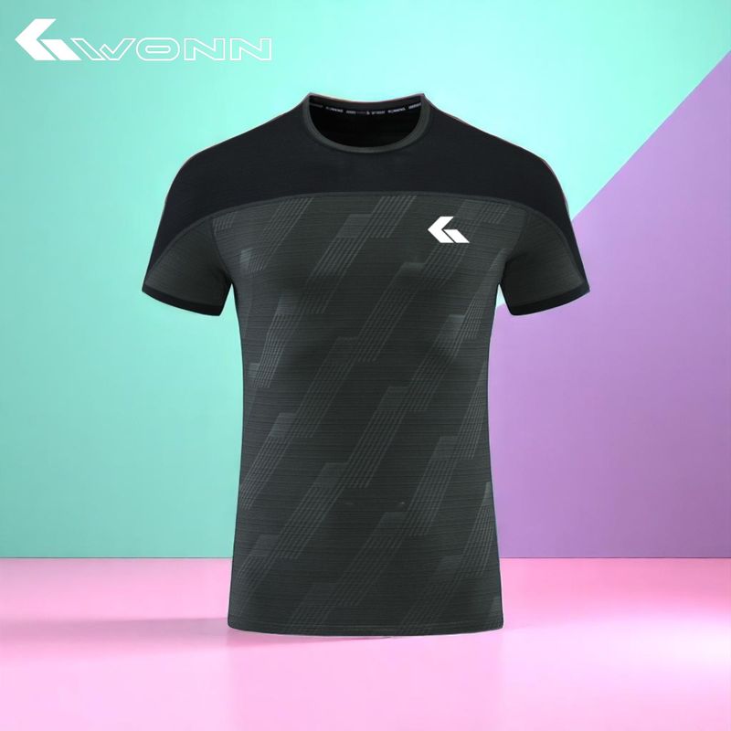 GWONN Retro Ace Tee - DARK GREY/BLACK