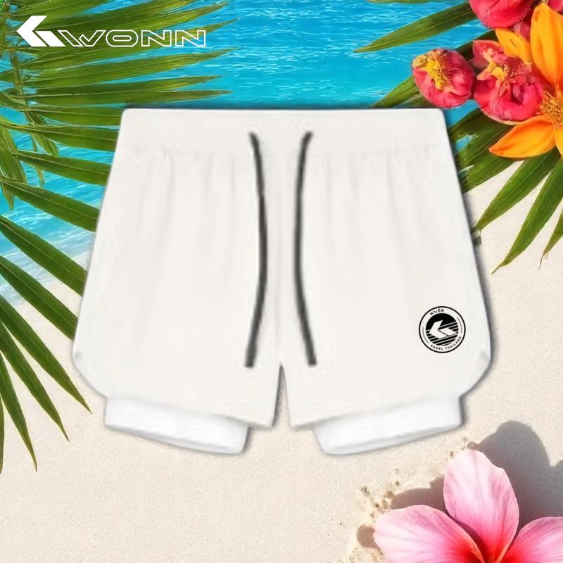 The GWONN &quot;FlexPro&quot; Two-in-One Padel Shorts WHITE