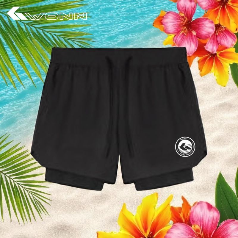 The GWONN &quot;FlexPro&quot; Two-in-One Padel Shorts BLACK