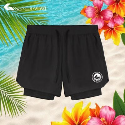 The GWONN &quot;FlexPro&quot; Two-in-One Padel Shorts BLACK