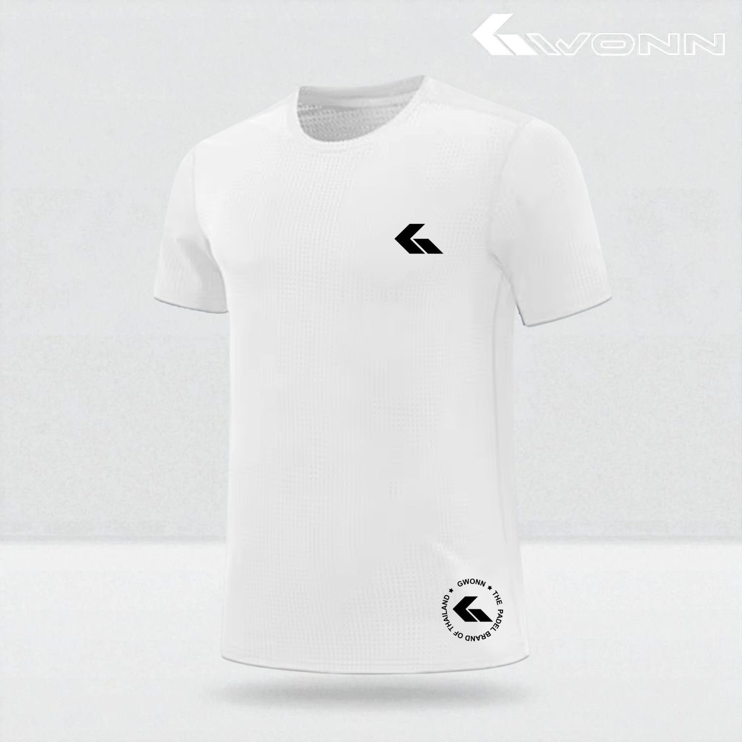 GWONN PRO FIT MESH Padel Tee - WHITE, Size: EUR M, Color: WHITE