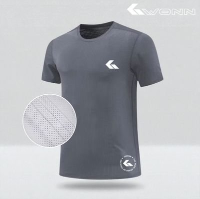 GWONN PRO FIT MESH Padel Tee - DARK GREY