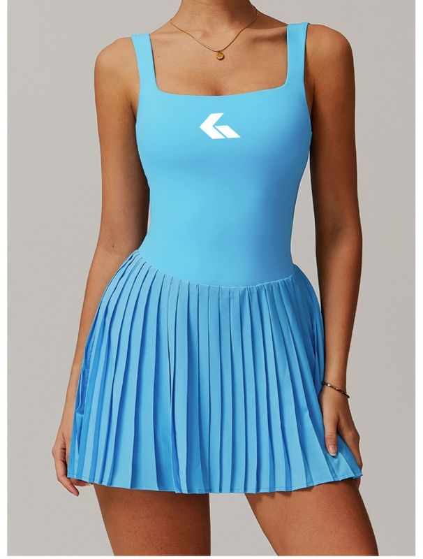 GWONN YUNA - PLEATED DRESS - BLUE