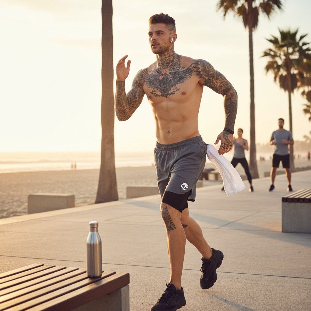 GWONN - FLEX PRO Two-in-One Padel Shorts LONG, Color: Grey, Size: M