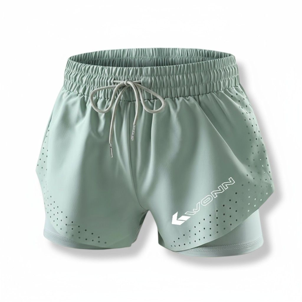 GWONN - AirFlex 2-in-1 Woman Shorts, Color: Green, Size: L