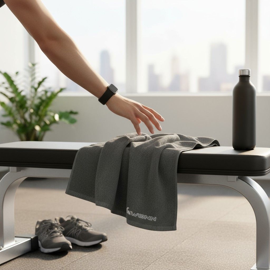 ​GWONN - Bath Towel – Timeless Anthracite (70x40 cm)