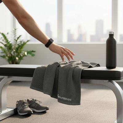 ​GWONN - Bath Towel – Timeless Anthracite (70x40 cm)