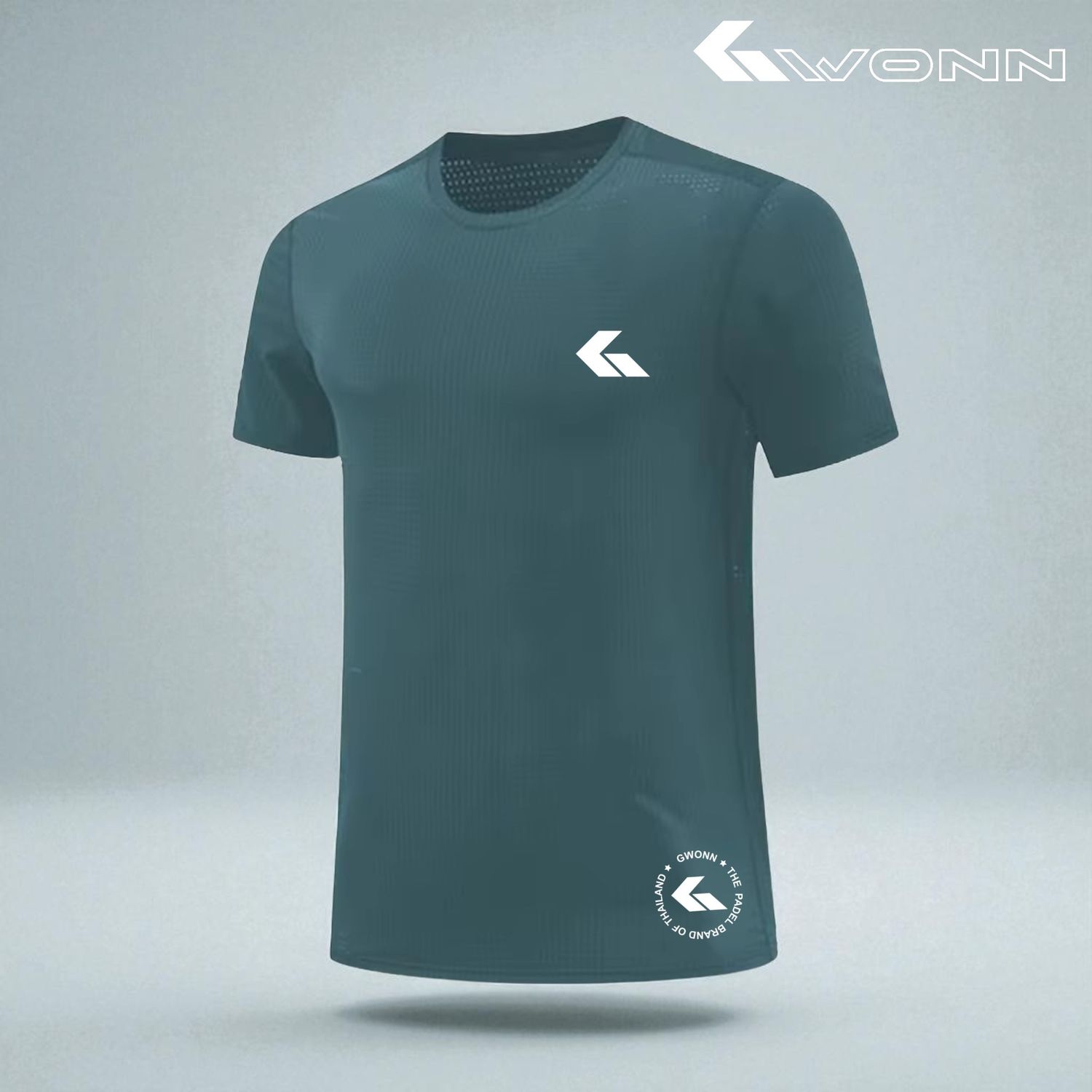 GWONN PRO FIT MESH Padel Tee, Color: GREEN, Size: EUR M