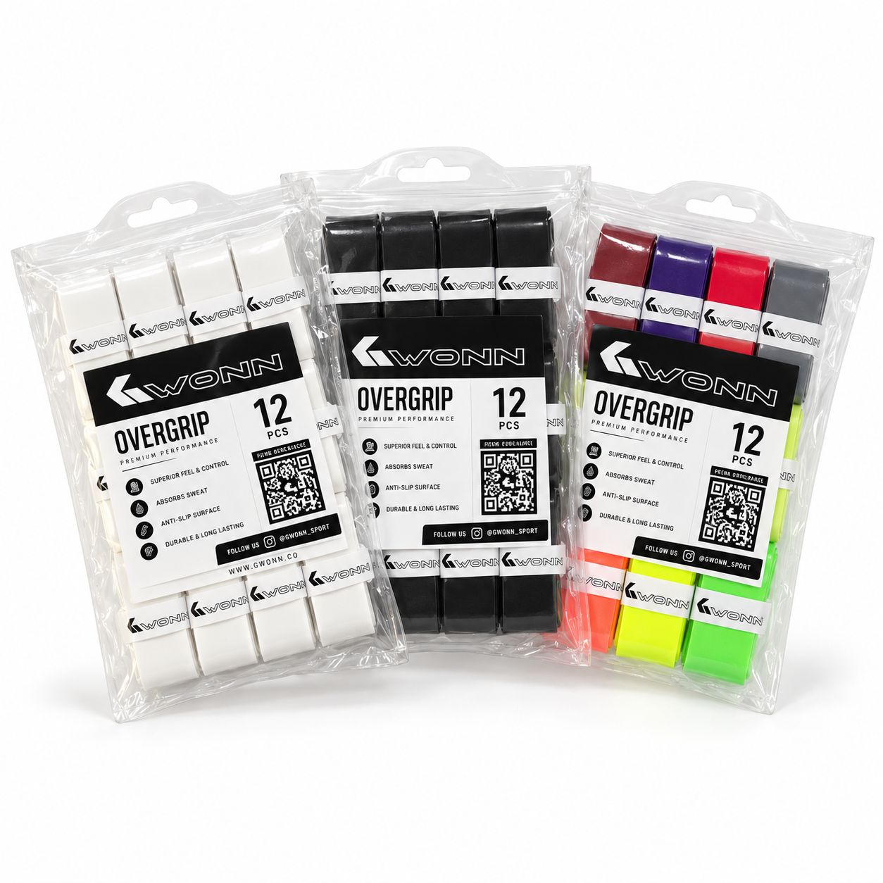 GWONN PROGRIP Padel Overgrips – 12-Pack