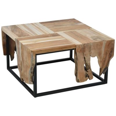 Ambiance Bijzettafel teakhout 65x65 cm - Hoogte 35 cm 1077062