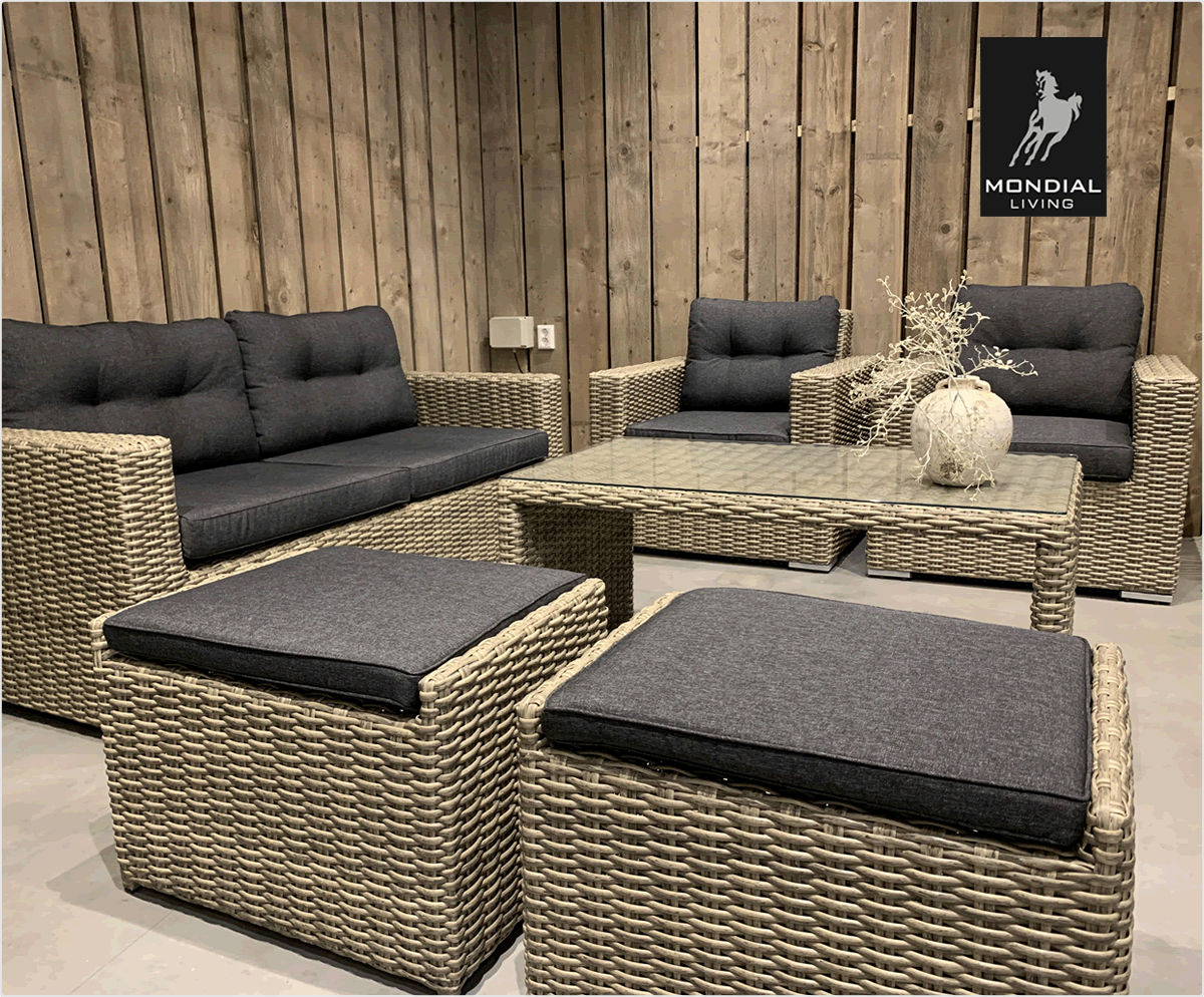 6-persoons Loungeset Garonne Forest Grey | Incl. tafel