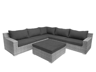 7-persoons Loungeset Colorado Blended Grey met antraciet kussens 1077022