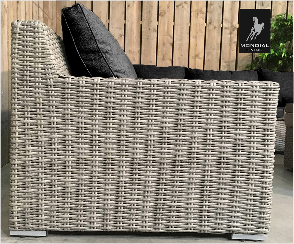 7-persoons Loungeset Colorado Blended Grey met antraciet kussens