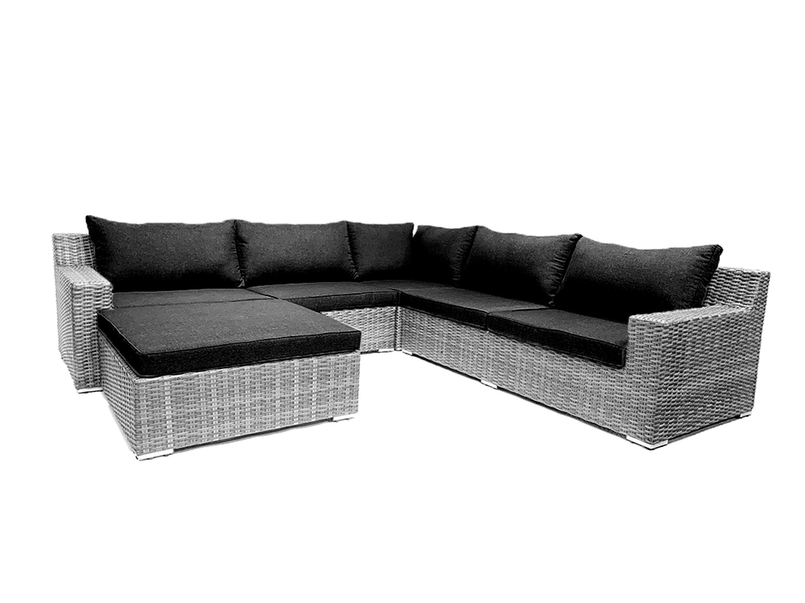 7-persoons Loungeset Colorado Blended Grey met antraciet kussens