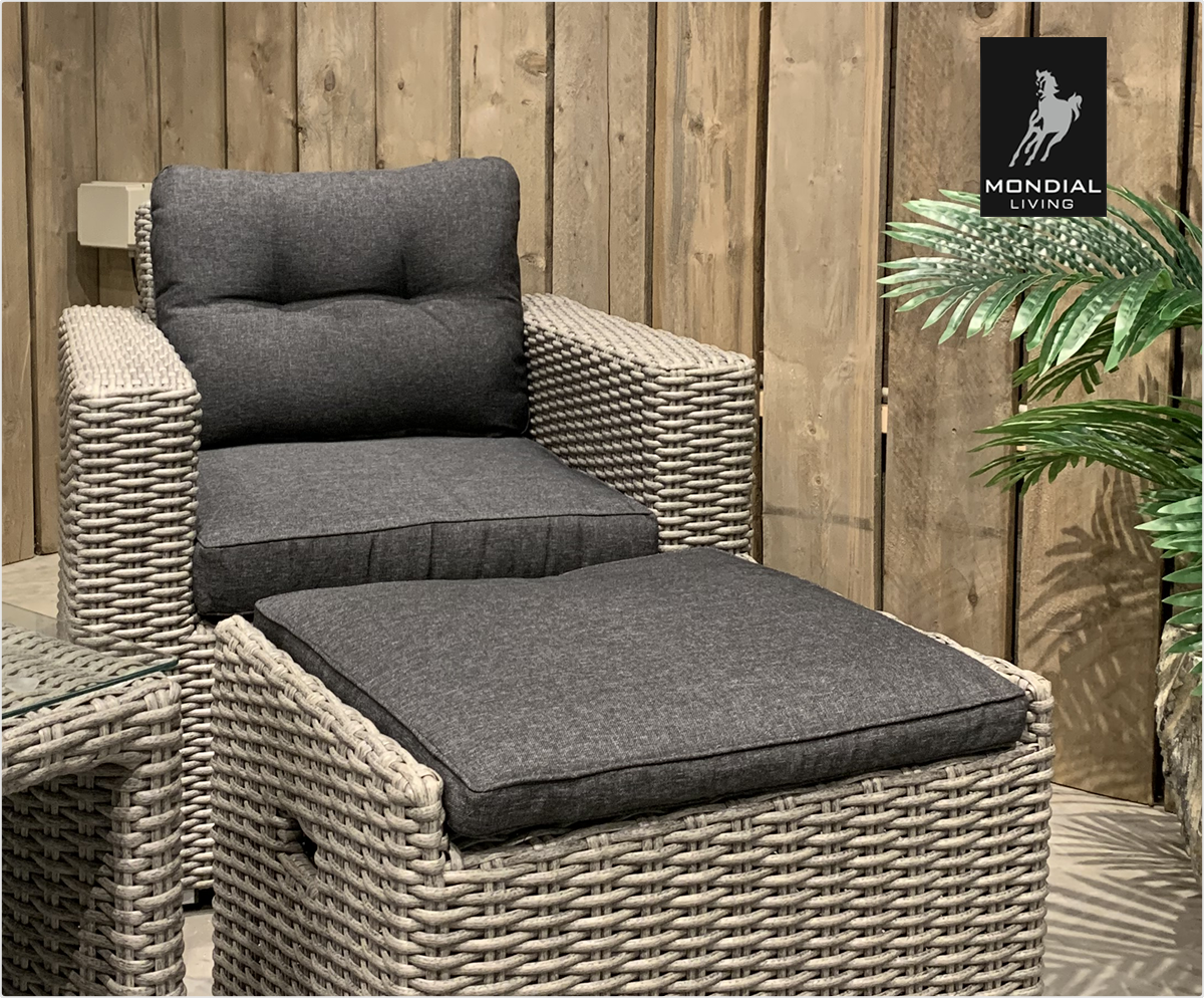 6-persoons Loungeset Garonne Blended Grey | Incl. tafel
