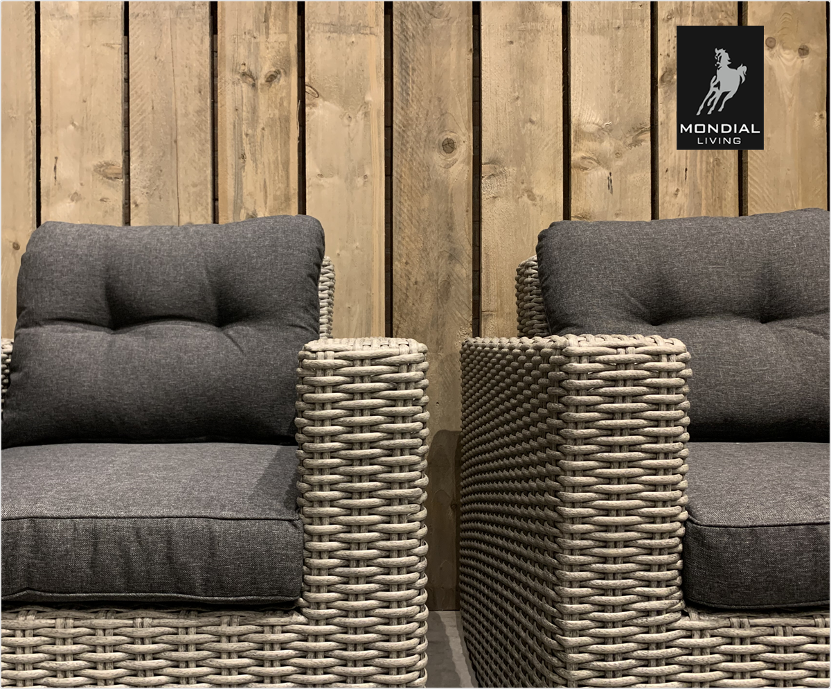 6-persoons Loungeset Garonne Blended Grey | Incl. tafel