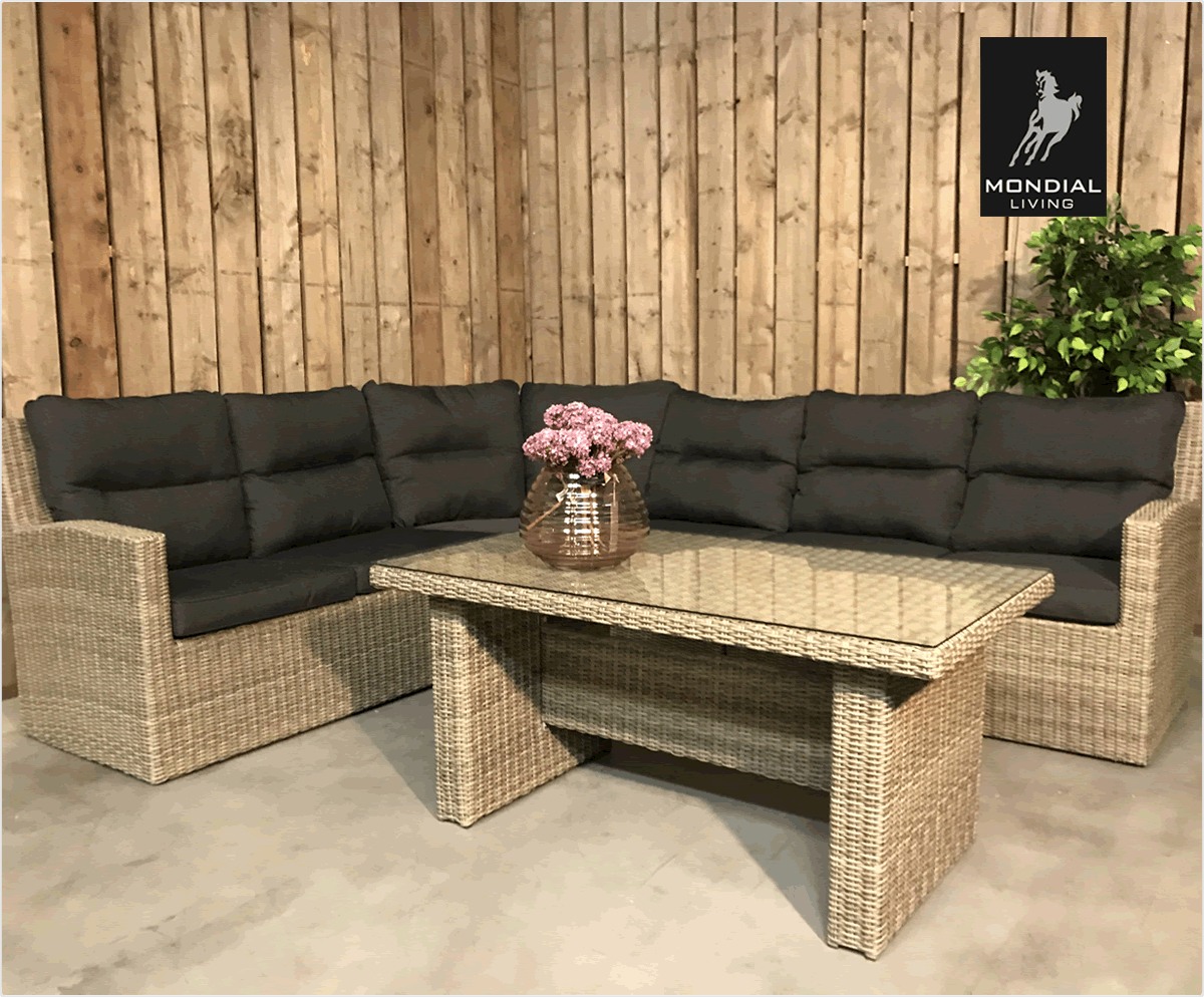 6-persoons Loungeset Merano Forest Grey | Hoekset incl. tafel