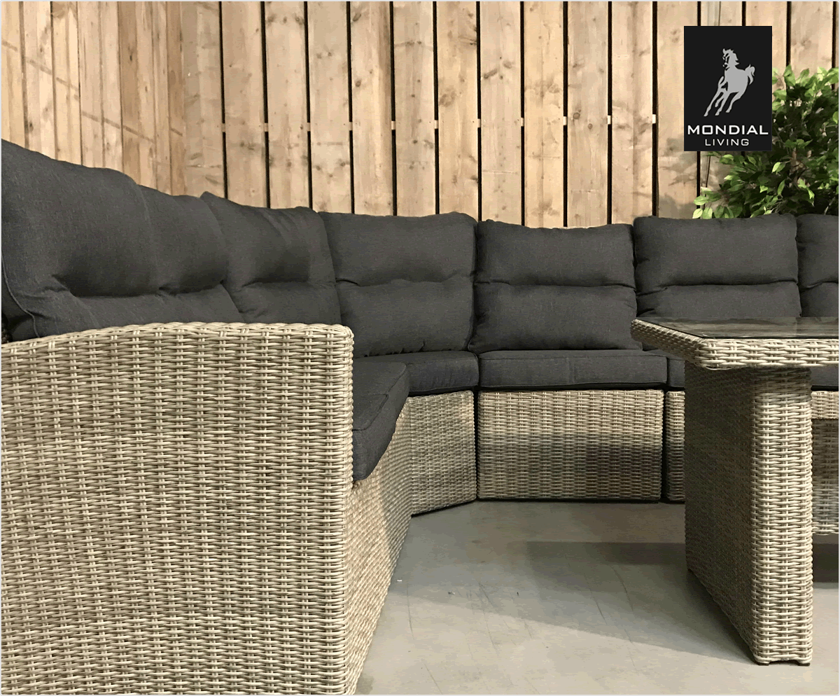 6-persoons Loungeset Merano Forest Grey | Hoekset incl. tafel