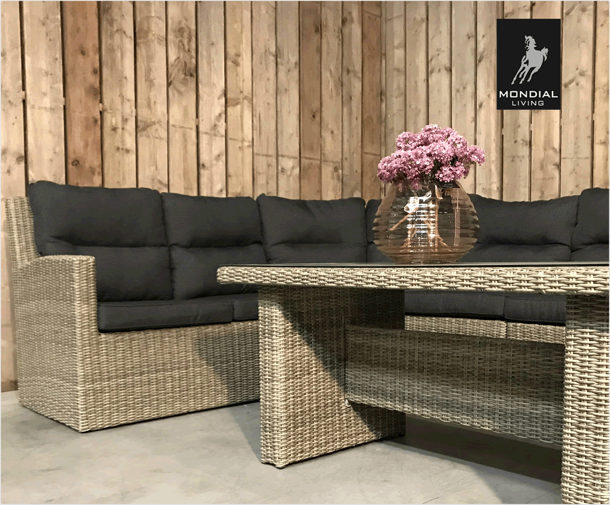 6-persoons Loungeset Merano Forest Grey | Hoekset incl. tafel