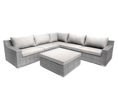 7-persoons Loungeset Colorado Blended Grey met beige kussens 1065776