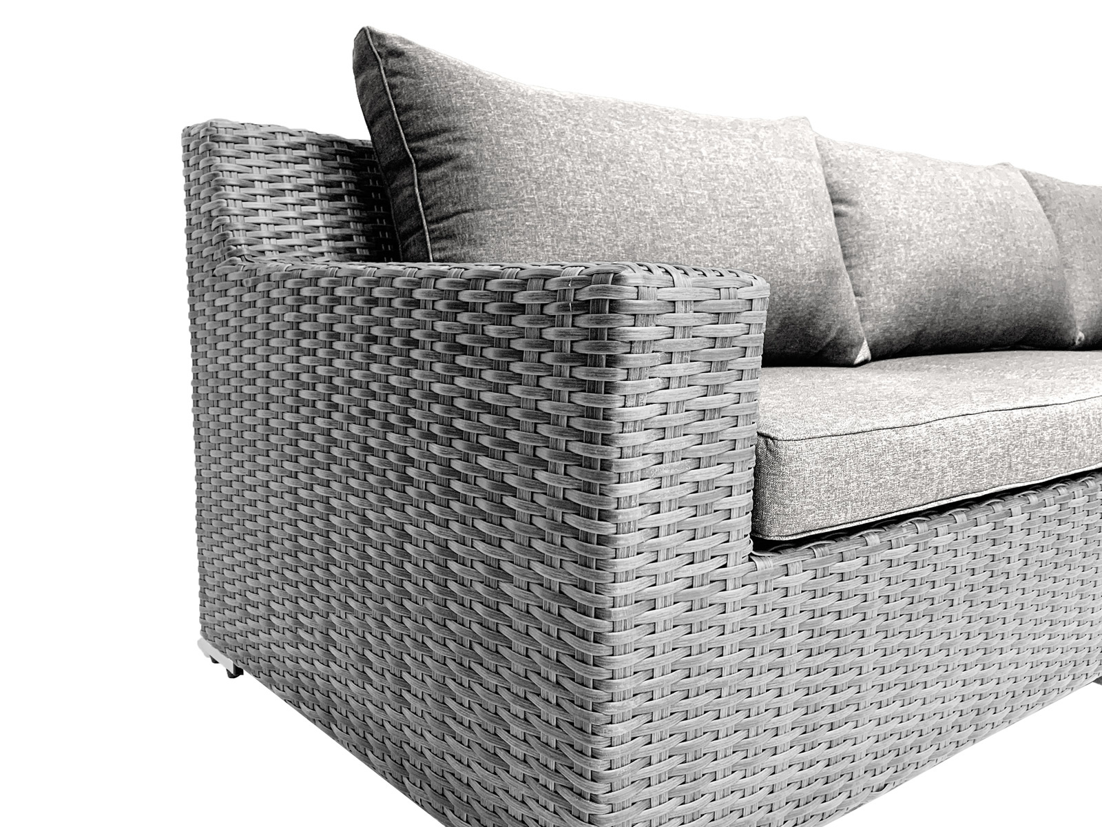 7-persoons Loungeset Colorado Blended Grey met beige kussens