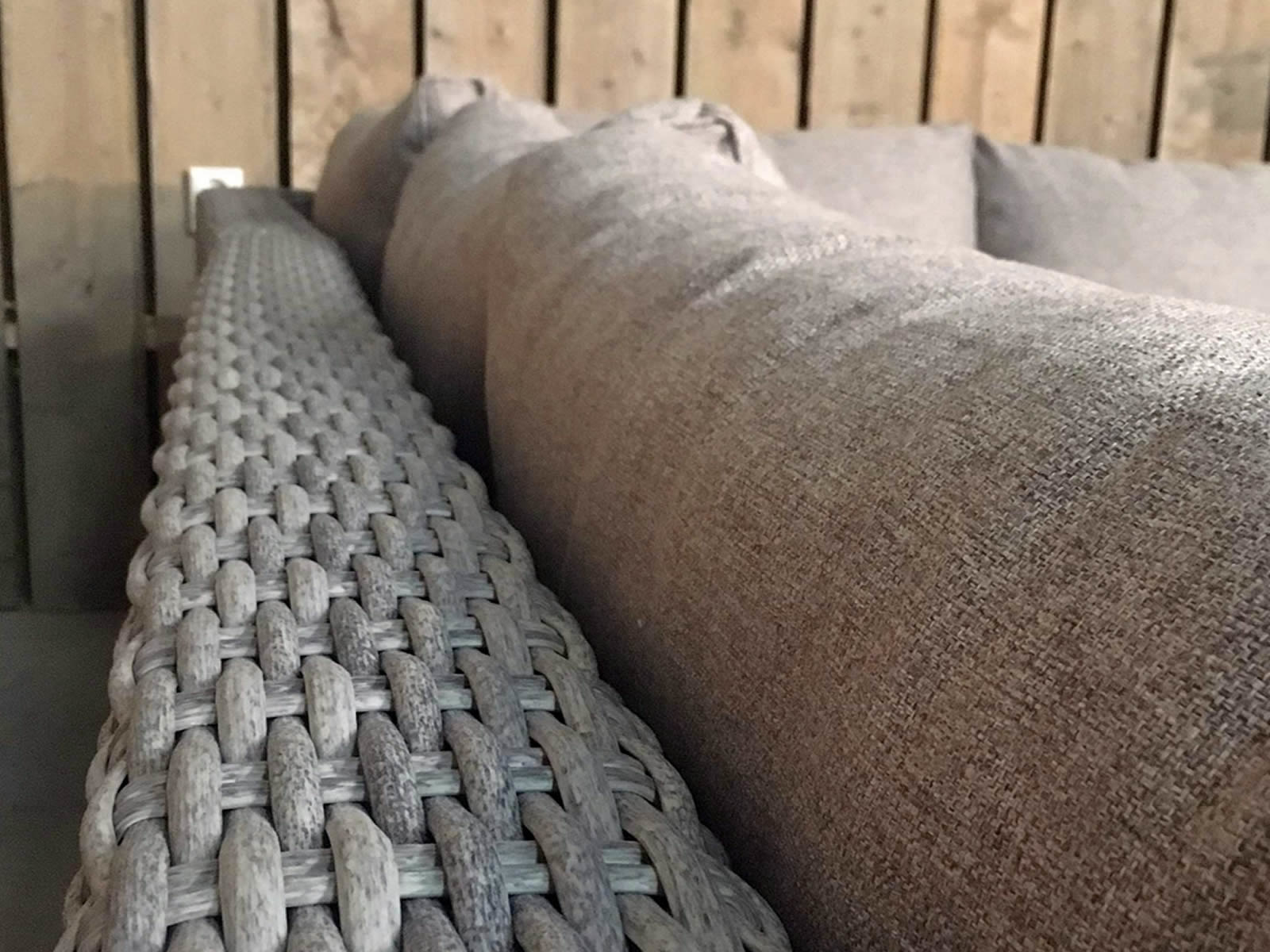 7-persoons Loungeset Colorado Blended Grey met beige kussens