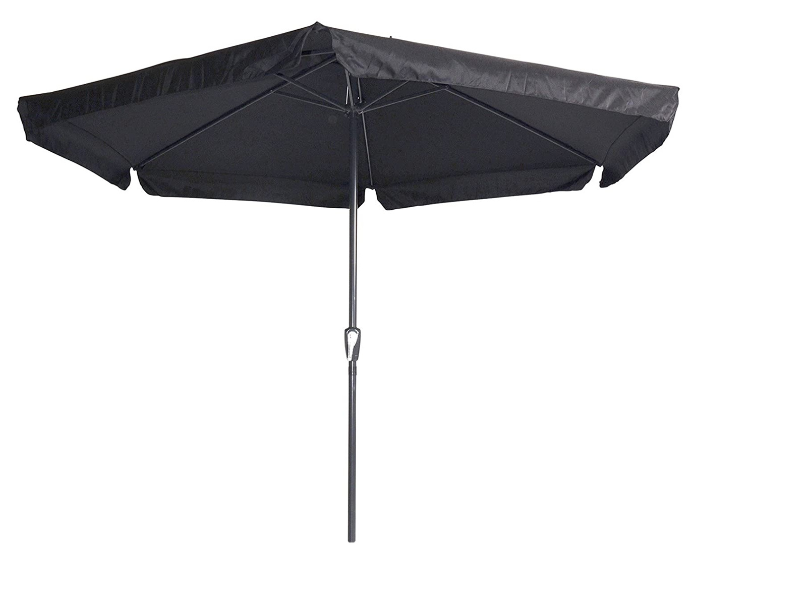 Parasol Gemini Zwart Ø300 cm | Inclusief Parasolvoet 25 kg