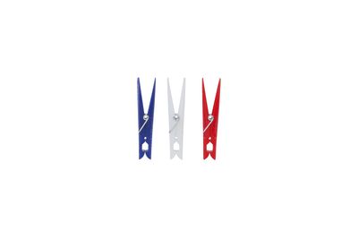 Kunststof Wasknijpers rood/wit/blauw - 12 stuks 1059000