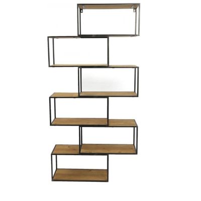 Zwart metalen Rek Zig-Zag Hoogstede | Hoogte 150 cm 1071965