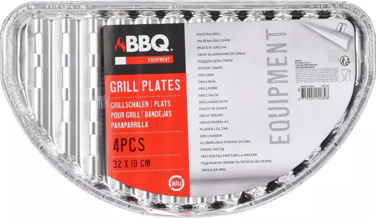 Aluminium BBQ Grillschalen | 4 stuks
