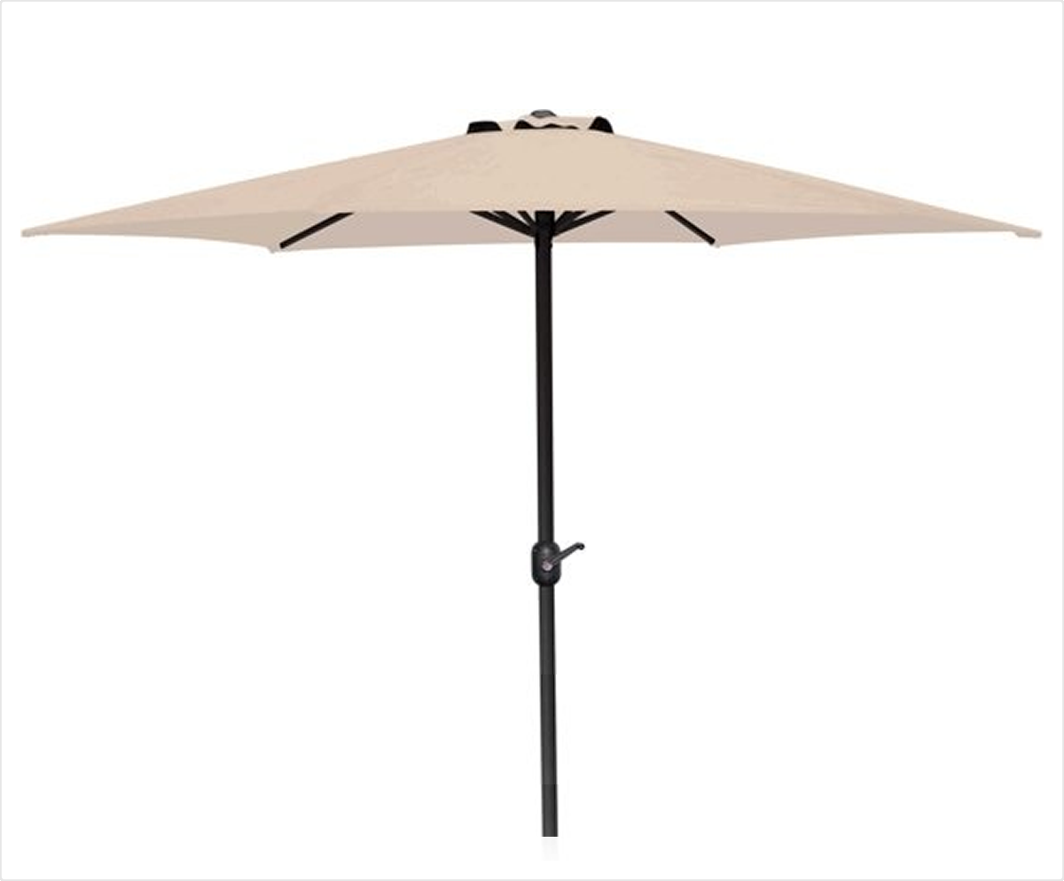 Parasol Creme Ø300 cm voor Tuin en Terras | met handig opdraaisysteem