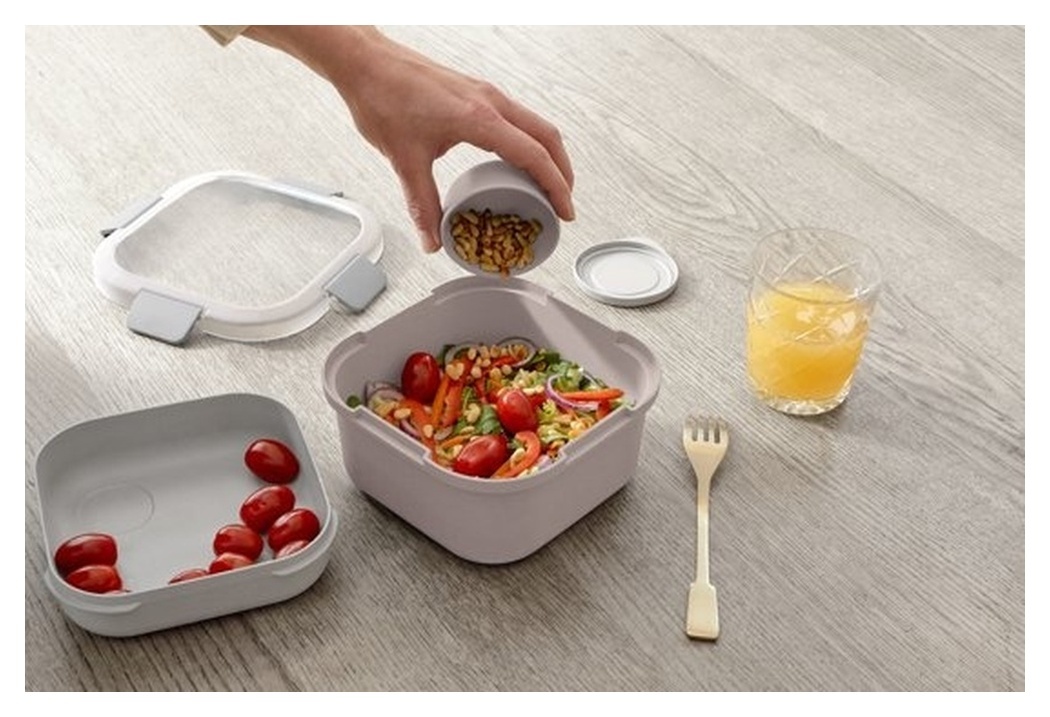 Sunware Sigma Home - Food To Go Lunch Kit - 3 Delige Kit - Minibakje, Tray &amp; Grote Bak - Roze
