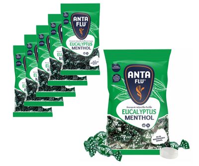 Voordeelverpakking Snoepgoed - 6 zakken Antiflu Menthol Groen á 165 gram 1081898