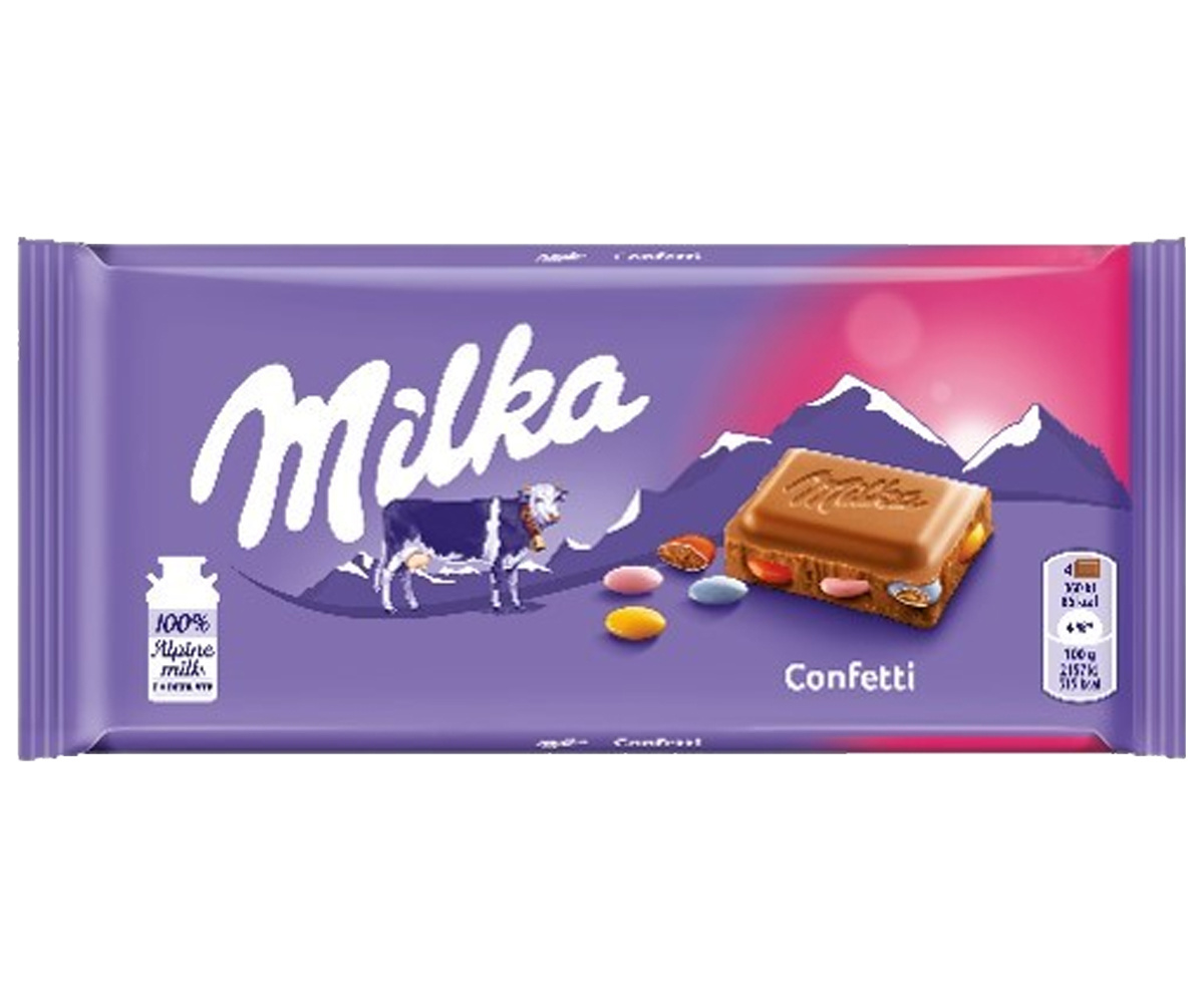Voordeelverpakking Snoepgoed - 6 repen Milka chocoladereep Confetti á 100 gram