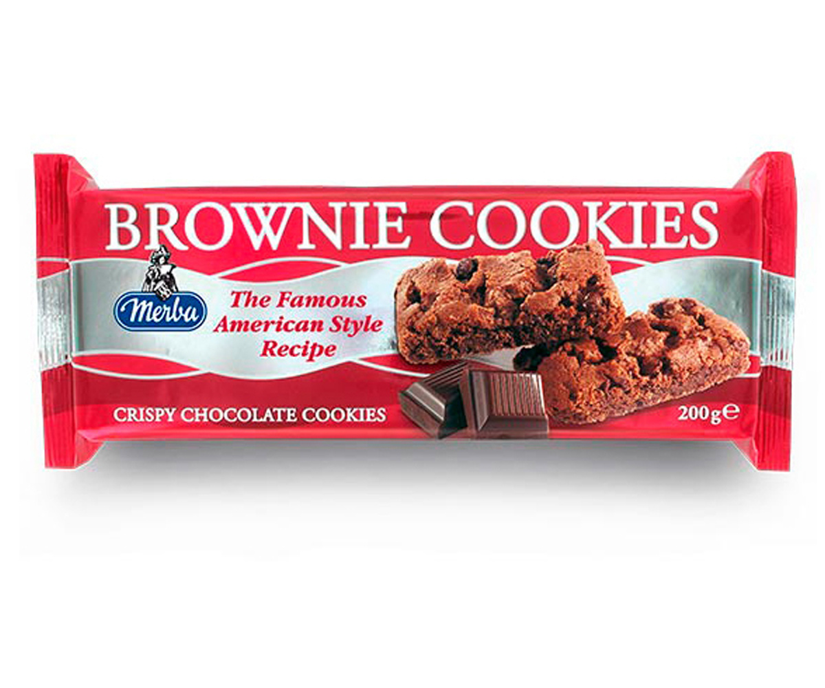 Voordeelverpakking Snoepgoed - 6 verpakkingen Merba Brownie Cookies á 200 gram