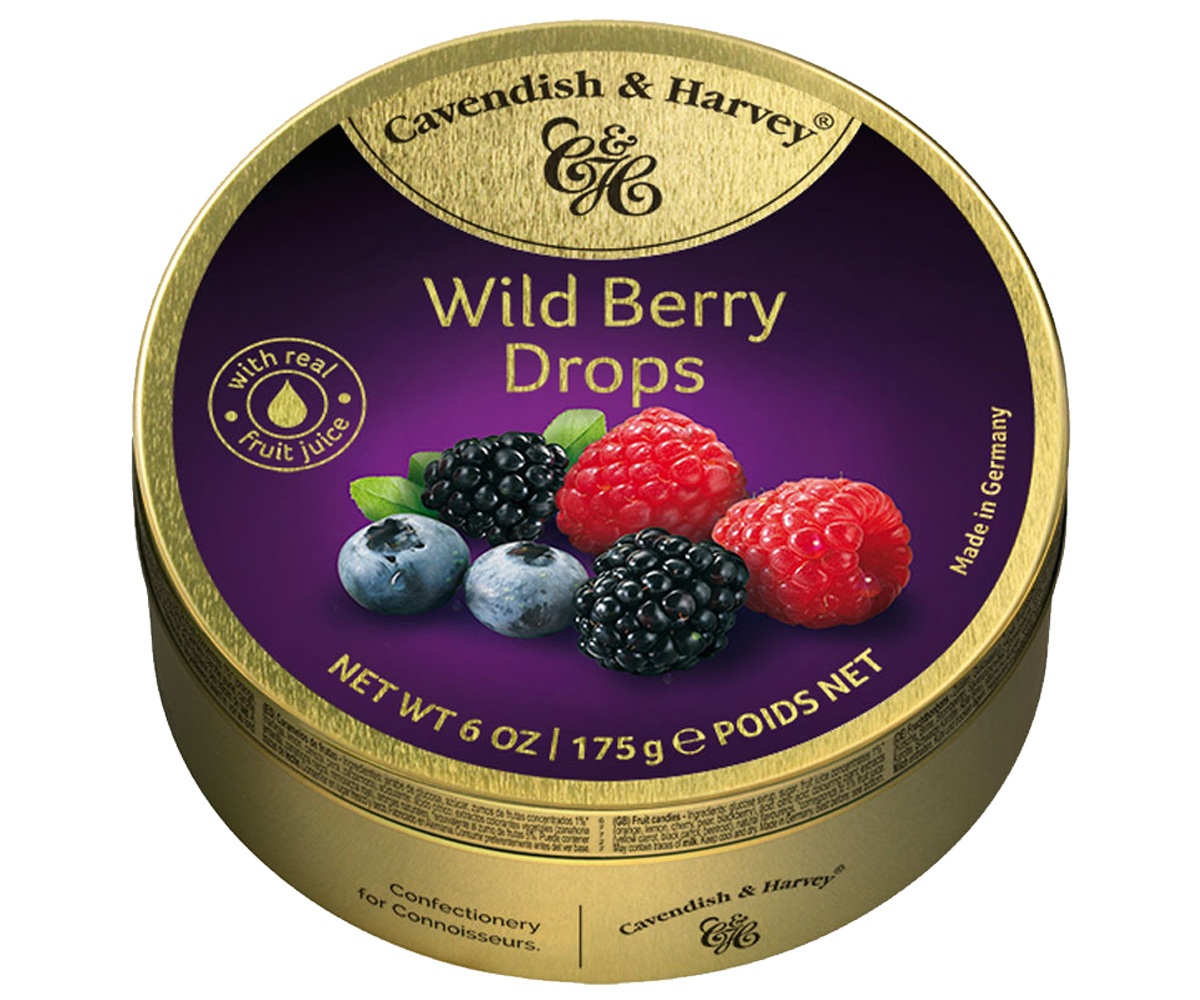 Voordeelverpakking Snoepgoed - 6 blikjes Wild Berry Drops á 175 gram