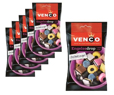 Voordeelverpakking Snoepgoed - 6 zakken Venco Engelse Drop á 100 gram 1081882