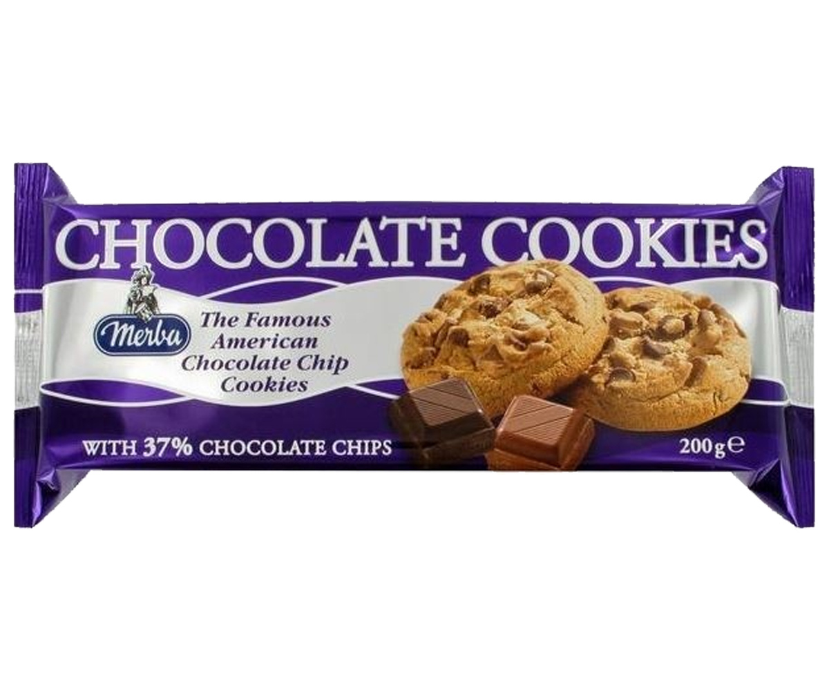 Voordeelverpakking Snoepgoed - 6 verpakkingen Merba Chocolate Cookies á 200 gram